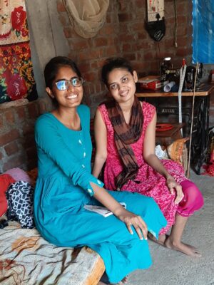 Pritima with Rachel (left), the occupational therapist who supported her to regain her strength and mobility.